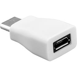 USB 2.0-adapter, USB-C hane till microB hona, Vit