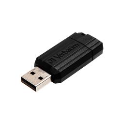 Verbatim USB 2.0-minne PinStripe 128 GB, svart