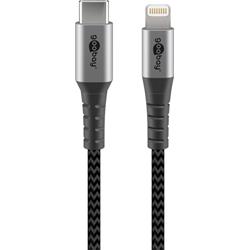 USB 2.0-kabel, USB-C hane till Lightning hane, 0.5 meter