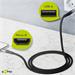 USB-kabel, A hane till microB hane, textilspunnen 0.5 m