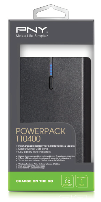 PNY Powerpack T10400 Svart
