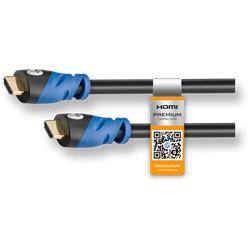 Premium HighSpeed w Ethernet HDMI-kabel, 0.5 meter