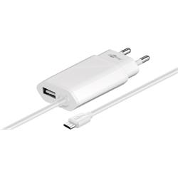 USB-laddare, 100-240V > USB, 1x2.1A / 2x1.05A, vit