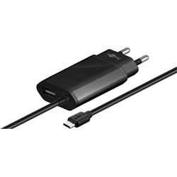  USB-laddare, 100-240V > USB, 1x2.1A / 2x1.05A, svart