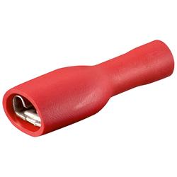 Röd isolerad flatstiftshylsa 6.4 x 0.8, 10-pack