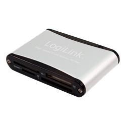 LogiLink kortläsare, all-in-one, USB 2.0, aluminium