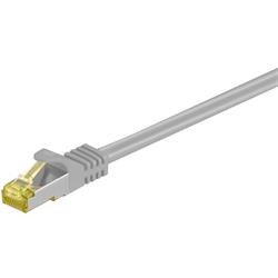 Grå patchkabel RJ45 CAT6A, CAT7-kabel S/FTP LSZH, 1 meter