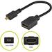 Goobay adapterkabel microHDMI hane till HDMI hona, 15 cm