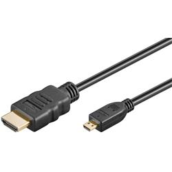 HDMI-kabel, High Speed with Ethernet, svart, 1 meter
