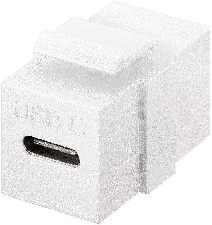 Goobay Keystone-modul, USB-C hona till hona, vit