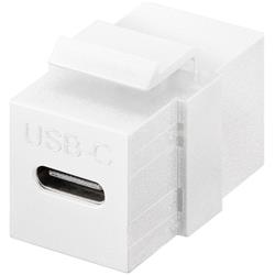 Goobay Keystone-modul, USB-C  hona till hona, vit