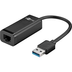 Goobay USB 3.0 till RJ45 Gigabit nätverksadapter, svart