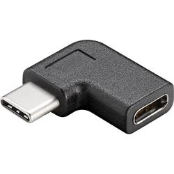 USB-C-adapter, hane till hona, vinklad 90°, svart