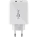 Goobay dubbel snabbladdare, USB A & USB-C, 30 Watt, vit