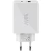 Goobay dubbel snabbladdare, USB A & USB-C, 30 Watt, vit