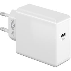 USB-C snabbladdare, PowerDelivery 65 Watt, vit