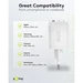 Goobay GaN-laddare, 2xUSB-C 1x USB A, PD, 65 Watt, vit