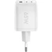 Goobay GaN-laddare, 2xUSB-C 1x USB A, PD, 65 Watt, vit