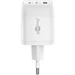 Goobay GaN-laddare, 2xUSB-C 1x USB A, PD, 65 Watt, vit