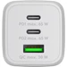 Goobay GaN-laddare, 2xUSB-C 1x USB A, PD, 65 Watt, vit