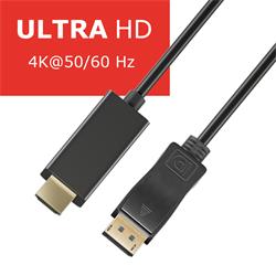 DisplayPort till HDMI, 4K @ 60 Hz, 3 meter