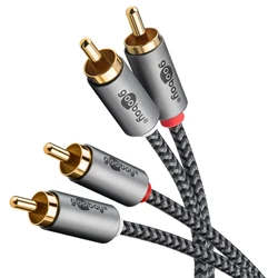 Goobay Plus ljudkabel, 2 x 2 x RCA hane, 5 meter