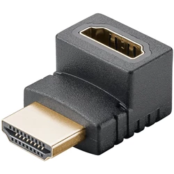 HDMI-adapter, vinklad 90°, hona till hane, 8K @ 60 Hz