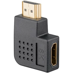 HDMI-adapter, horisontell 90°, hona till hane, 8K@60 Hz