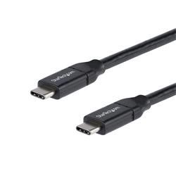USB 2.0-kabel, C hane till C hane, 5 Amp, 0.5 meter svart