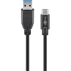 USB 3.0-kabel, USB-C hane > 3.0 A hane, 0.5 meter