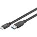USB 3.0-kabel, USB-C hane > 3.0 A hane, 1 meter, svart 