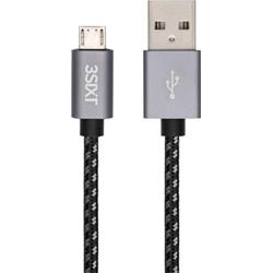 3SIXT USB 2.0-kabel, A till microB, 0.3 meter