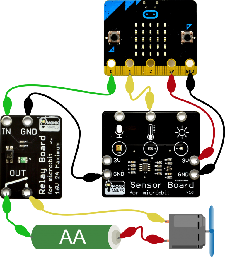 Sensor och relä till micro_bit