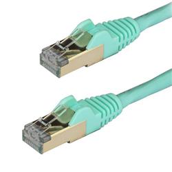 Cat6a Ethernet-kabel - skärmad (STP) - 3 m, aqua
