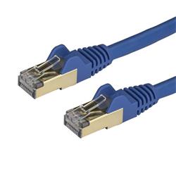 Cat6a Ethernet-kabel - skärmad (STP) - 0,5 m, blå