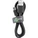 USB 2.0-kabel A hane > microB hane, 1 meter, svart