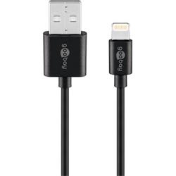 Goobay USB 2.0-kabel, A till Lightning, svart 2 meter
