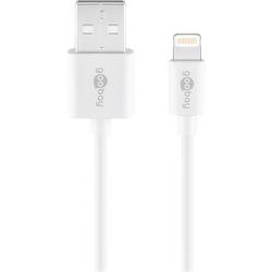 Goobay USB 2.0-kabel, A till Lightning, vit 0.5 meter