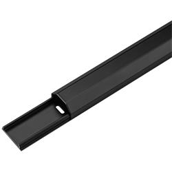 Kabelkanal i aluminium, svart 33 mm x 1.1 meter - 2-pack