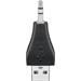 USB 2.0-adapter, USB A hane till 3-polig 3.5 mm hane