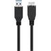 USB 3.0-kabel A hane till microB hane, 0.5 meter, svart