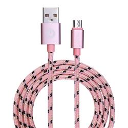 USB 2.0-kabel, A till microB, rosa, 1 meter