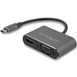 USB-C till VGA- och HDMI-adapter - 2-i-1 - 4K 30 Hz - rymdgrå