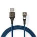 Nedis USB 2.0-kabel, A hane till 180° Lightning, 2 meter