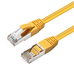 MicroConnect patchkabel CAT 6A S/FTP, gul 0.5 meter