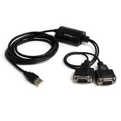 FTDI USB till seriell RS232-kabeladapter med 2 portar och COM-retention