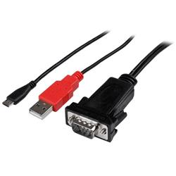 Micro USB till RS232 DB9 seriell adapterkabel för Android med USB-laddning - M/M