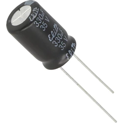 Elektrolytkondensator 330 µF, 35 Volt, stående, 5-pack