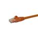 Cat6 Ethernet patchkabel med hakfria RJ45-kontakter - 0,5 m, orange