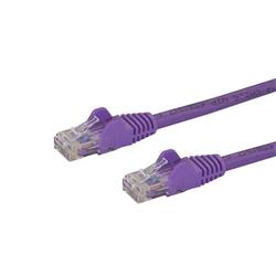 Cat6 Ethernet patchkabel med hakfria RJ45-kontakter - 0,5 m, lila
